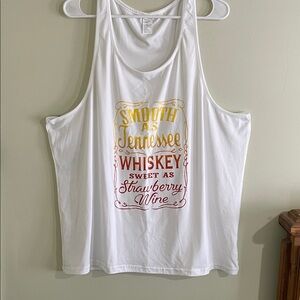 White Graphic Tank Top